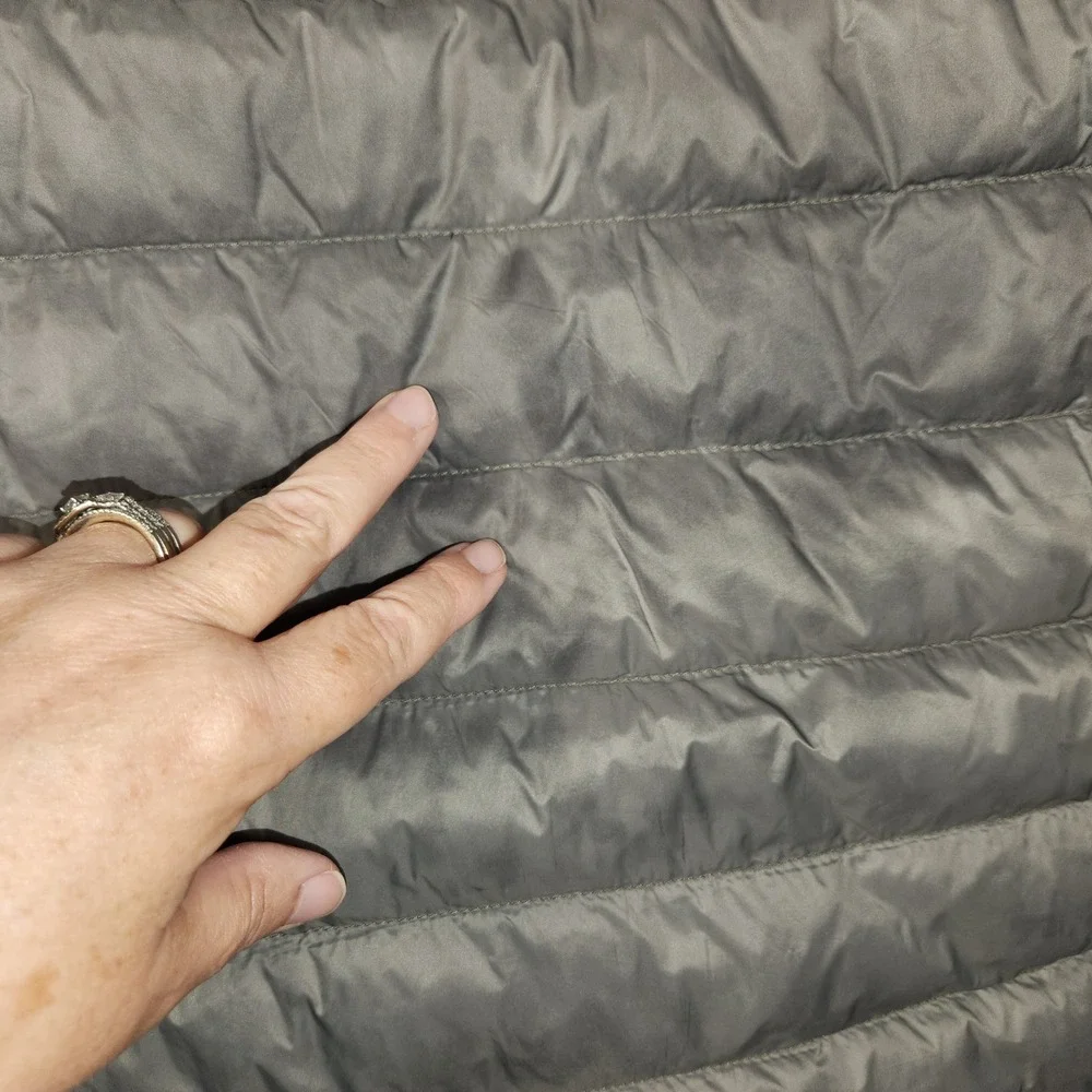 RED HEAD Puffer Vest Mens 2XL Gray Duck Down‎ Feather Filled Outdoor Hiking FLAW